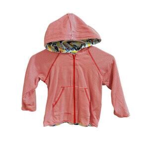 Zutano Unisex Reversible Stripes/ Fish Zip Up Jacket, EUC, Sz 4T (4C)